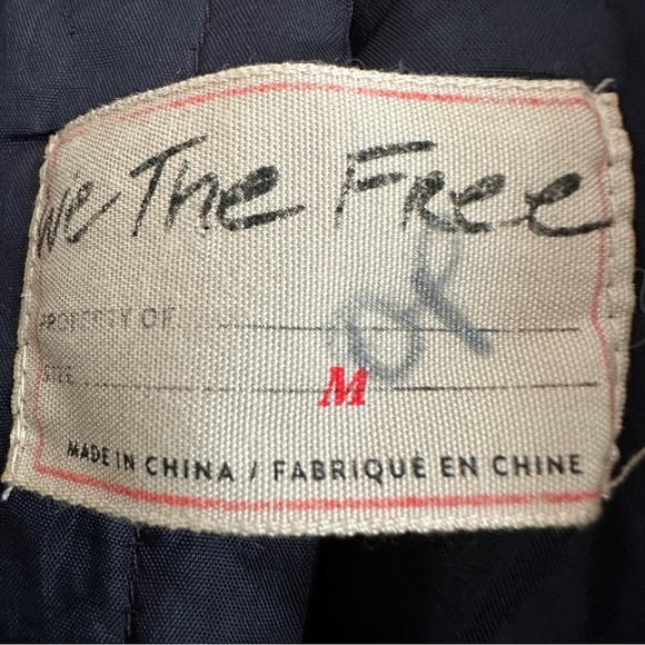 FREE PEOPLE We The Free On My Mind Winter Oversize Bomber Jacket in Navy Sz. M - Picture 14 of 14
